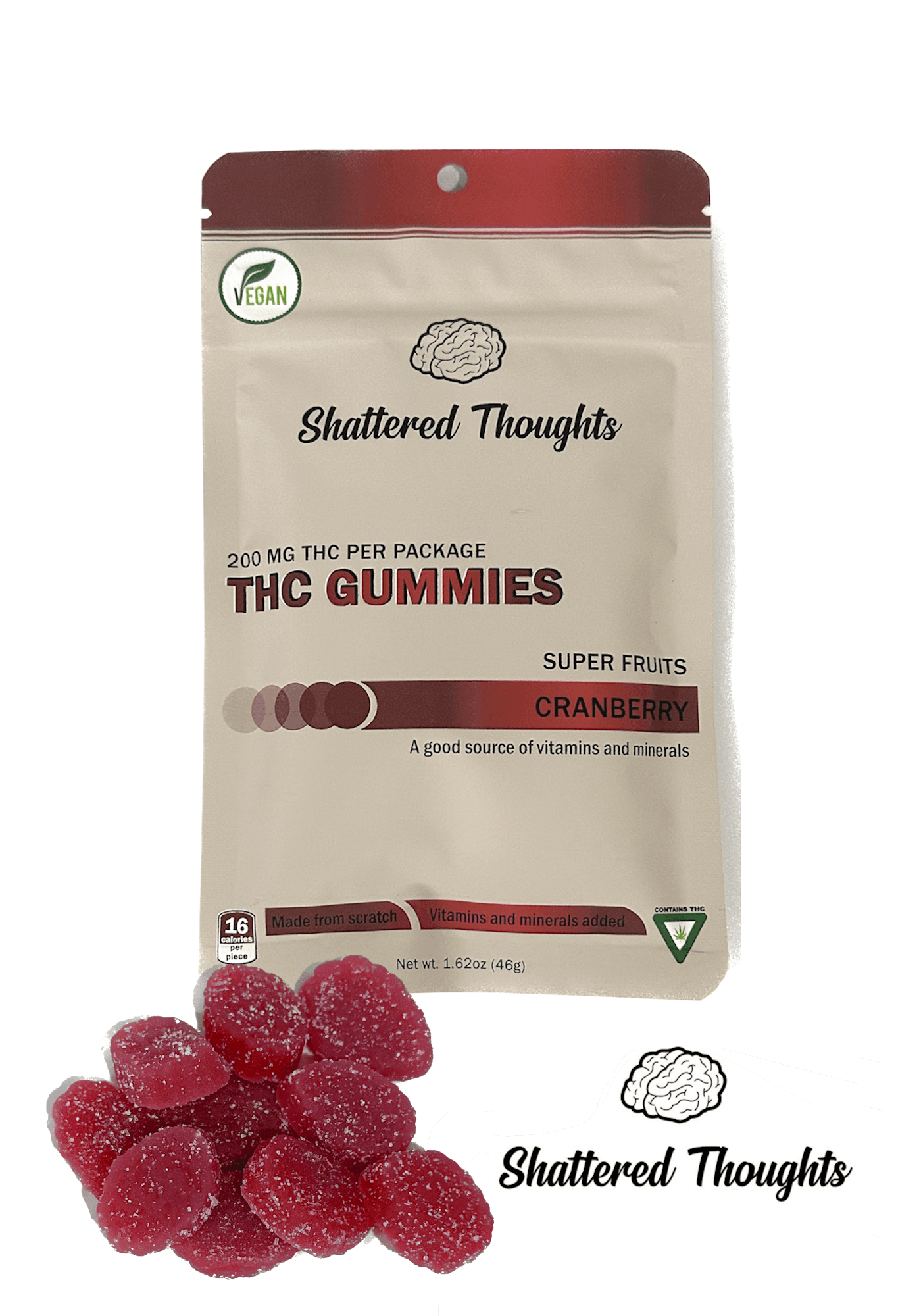 Vegan Friendly Cranberry | 20MG/PIECE | 200MG Thc Total