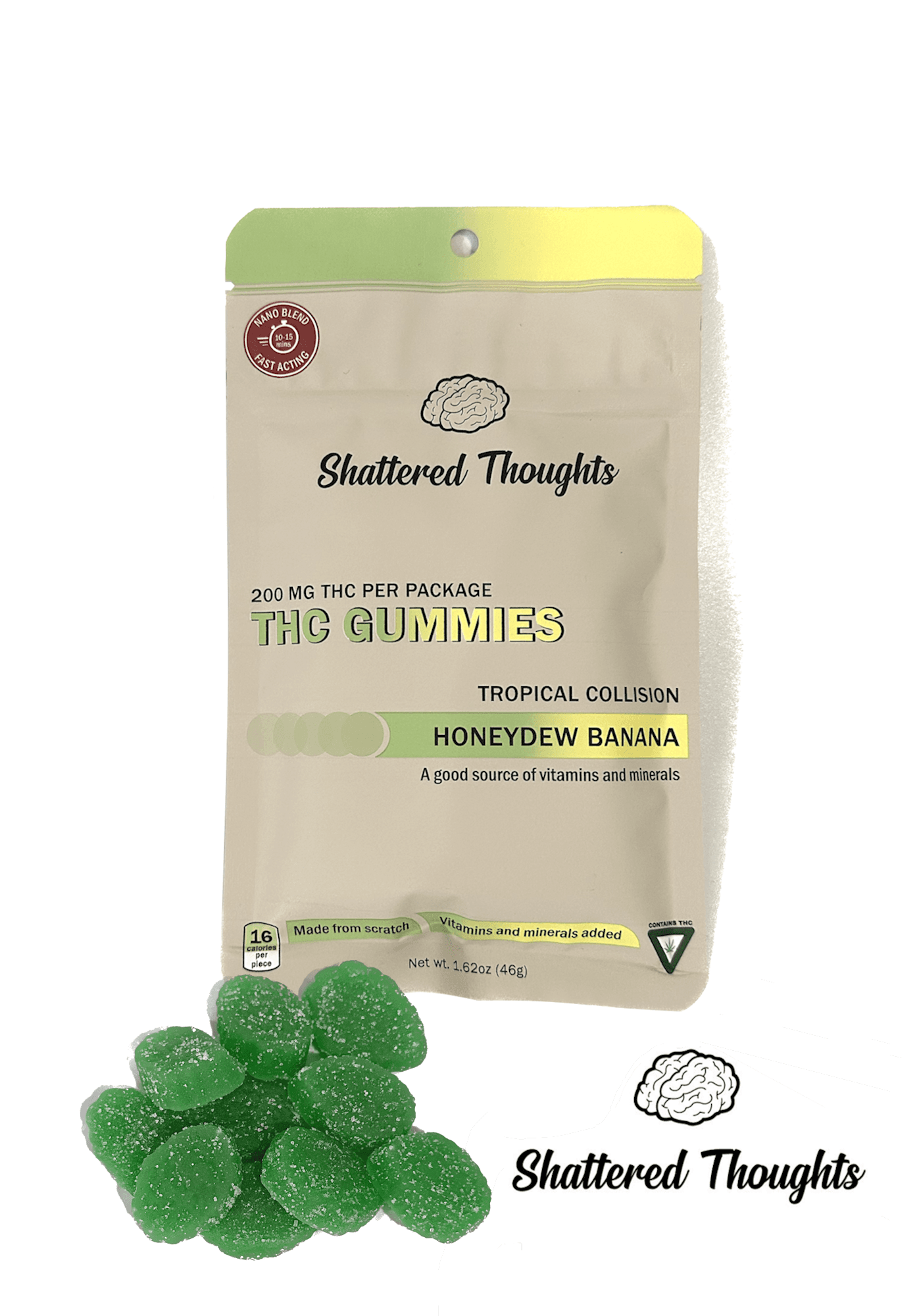 Honeydew Banana | 20MG/PIECE | 200MG Thc Total | Ast Acting