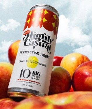 Honeycrisp Apple - 1 - 10mg THC - 12 Oz Can of Seltzer - Highly Casual - Hybrid