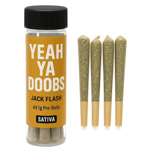Jack Flash - Yeah Ya Doobs - 21.394% - 4 - 1g Pre Rolls - PHIX - Sativa