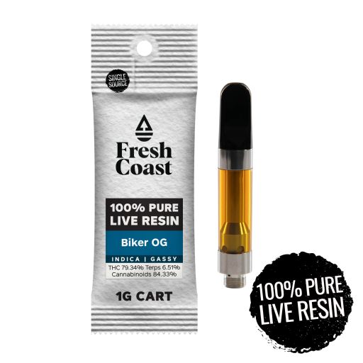 Biker OG - 1g Live Resin - Cartridge - FRESH COAST - Indica