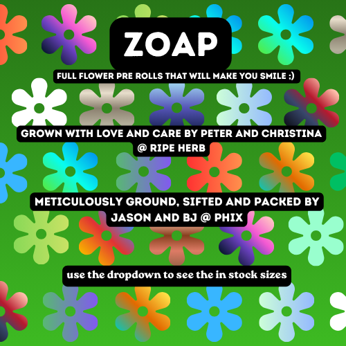 Zoap - Single Full Flower Pre Rolls - 21.485% - 0.75g-2g - PHIX - Hybrid