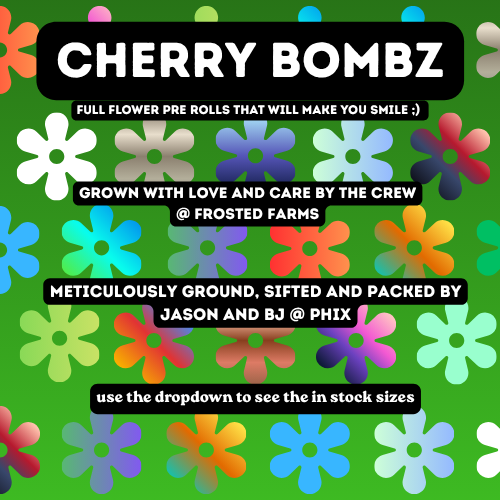 Cherry Bombz - Single Full Flower Pre Rolls - 22.59% - 0.75g-2g - PHIX - Hybrid