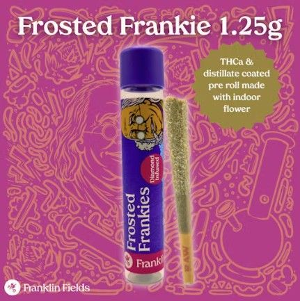 Frosted Frankie - 1.25g THCA and Distillate Infused Pre Roll - FRANKLIN FIELDS