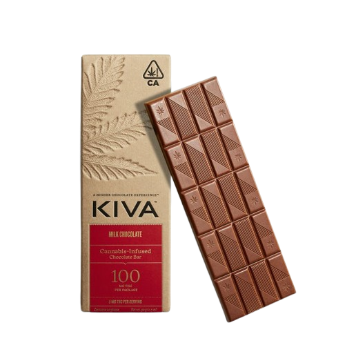 Milk Chocolate Bar - 20 Pieces - 10mg THC - Chocolate Squares - KIVA CONFECTIONS - Hybrid