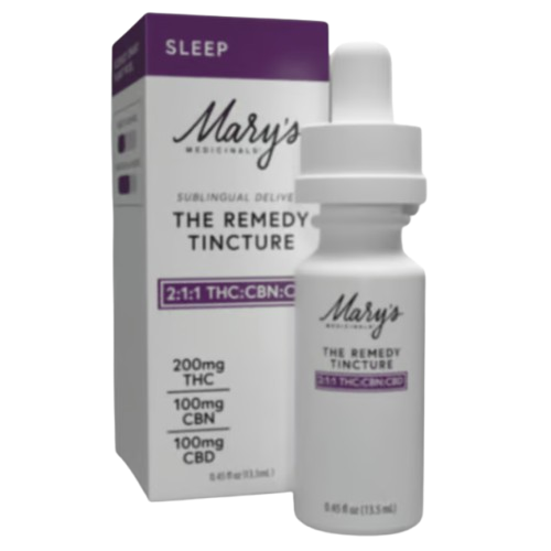 The Remedy Sleep - 200mg THC : 100mg CBD : 100mg CBN per Bottle - Mary's Medicinals™ - 0.45 Fl Oz - Edible Oil with Metered Dropper for Precise Dosing