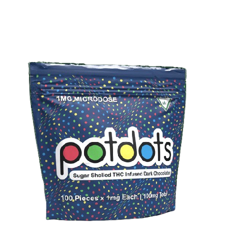 Dark Chocolate Potdots - 100 Pieces - 1mg - Chocolate Shells - DREAM EDIBLES