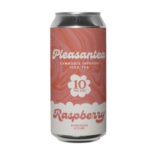 Raspberry Tea - Single Can - 10mg THC - 16oz Sweet Tea - PLEASANTEA - Hybrid