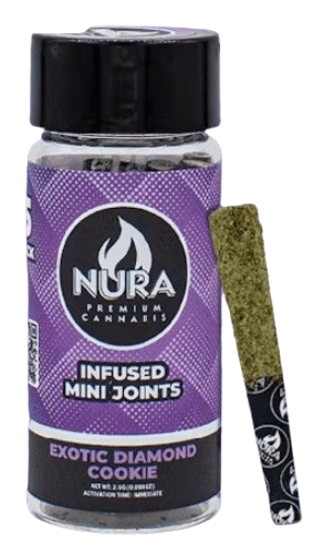 Exotic Diamond Cookie - 45.31% - 5 - 0.5g Pre Rolls - Nura Premium Cannabis - Indica