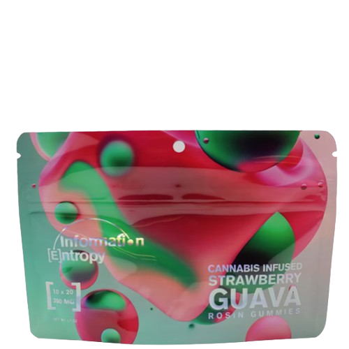 Strawberry Guava - 10 Pieces - 20mg THC - Rosin Gummies - Information Entropy - Hybrid