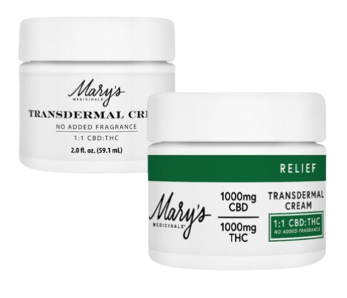 Transdermal Cream - Relief - 1000mg CBD : 1000mg THC per Jar - Mary's Medicinals™ - Hybrid